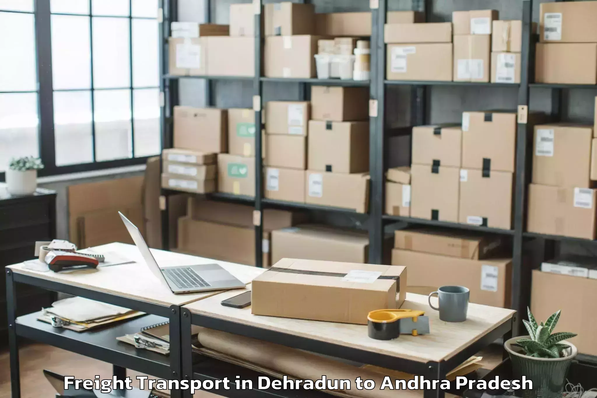 Easy Dehradun to Nallacheruvu Freight Transport Booking